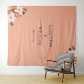 Boho Floral Wedding Foto Booth Backdropps Wandteppich (Beispiel (Horizontal))