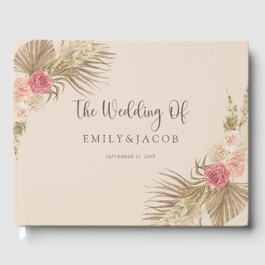 Boho Floral Wedding Gästebuch (Vorderseite)
