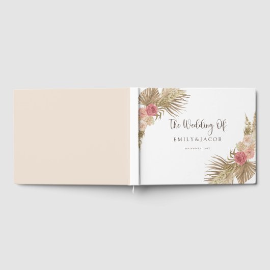 Boho Floral Wedding Gästebuch (Voll)