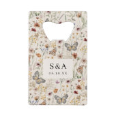 Boho Floral Wedding Geldbeutel Flaschenöffner (Rückseite)