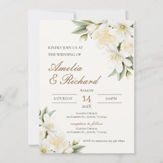 Boho  Floral  Wedding Invitation Einladung