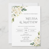 Boho Floral Wedding Invitation Einladung (Vorderseite)