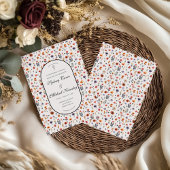 Boho Floral Wedding Invitation Karte