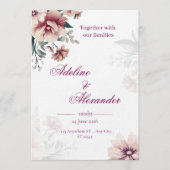 Boho Floral Wedding Invitation Template Einladung (Vorderseite)