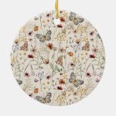 Boho Floral Wedding Keramik Ornament (Hinten)