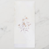 Boho Floral Wedding Menu Card Menükarte (Rückseite)