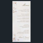 Boho Floral Wedding Menu Card Menükarte<br><div class="desc">Diese Boho Floral Wedding Menu Card bietet solide Wildblumen, Skriptnamen und klassische Schriftart-Typen. Die Frühlingsfloralen machen das zu einem Böhmen. Ideal für eine Vintag inspiriert Hochzeit, eine Gartenhochzeit im Freien oder eine klassische, zeitlose Hochzeit. Klicken Sie auf die Schaltfläche Personalisieren, um die Details dieses Designs anzupassen. Finden Sie passende Artikel...</div>