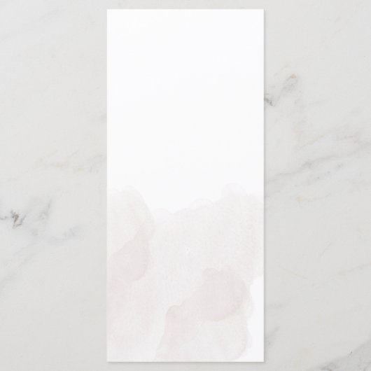 Boho Floral Wedding Menu Menükarte (Rückseite)