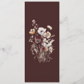 Boho Floral Wedding Menükarte (Rückseite)