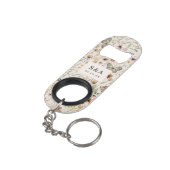 Boho Floral Wedding Mini Flaschenöffner (Rückseite Schrägansicht)