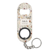 Boho Floral Wedding Mini Flaschenöffner (Rückseite)