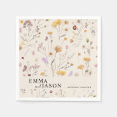 Boho Floral Wedding Napkins Serviette (Vorderseite)