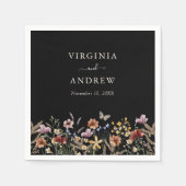 Boho Floral Wedding Napkins Serviette (Vorderseite)