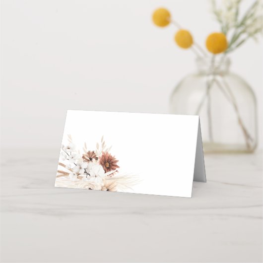 Boho Floral Wedding Platzkarten (Rückseite)