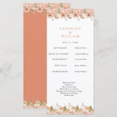 Boho Floral Wedding Programm (Vorne/Hinten)