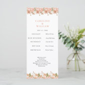 Boho Floral Wedding Programm (Stehend Vorderseite)