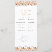 Boho Floral Wedding Programm (Vorderseite)