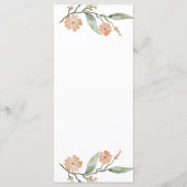 Boho Floral Wedding Programm (Rückseite)