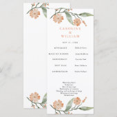 Boho Floral Wedding Programm (Vorne/Hinten)