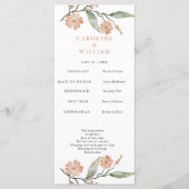 Boho Floral Wedding Programm (Vorderseite)