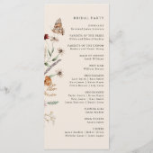 Boho Floral Wedding Programm (Rückseite)