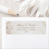 Boho Floral Wedding Return Address Label (Insitu)