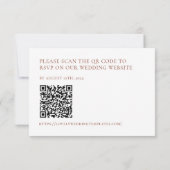 Boho Floral Wedding RSVP Card mit QR Code Mitteilungskarte (Rückseite)