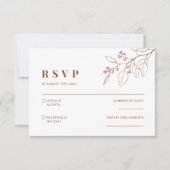 Boho Floral Wedding RSVP Card Mitteilungskarte (Vorderseite)