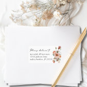 Boho Floral Wedding RSVP Envelope Adressaufkleber