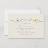 Boho Floral Wedding RSVP Karte (Vorderseite)