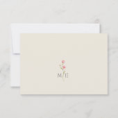 Boho Floral Wedding RSVP Karte (Rückseite)