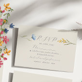 Boho Floral Wedding RSVP Karte