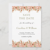 Boho Floral Wedding Save The Date (Vorderseite)