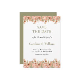 Boho Floral Wedding Save The Date