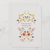 Boho Floral Wedding Save the Date (Vorne/Hinten)