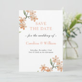 Boho Floral Wedding Save The Date (Stehend Vorderseite)