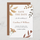 Boho Floral Wedding Save The Date (Vorne/Hinten)
