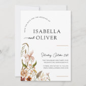 Boho Floral Wedding Save the Date Flat Card Einladung (Vorderseite)