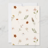 Boho Floral Wedding Save the Date Flat Card Einladung (Rückseite)