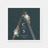 Boho Floral Wedding Serviette (Vorderseite)