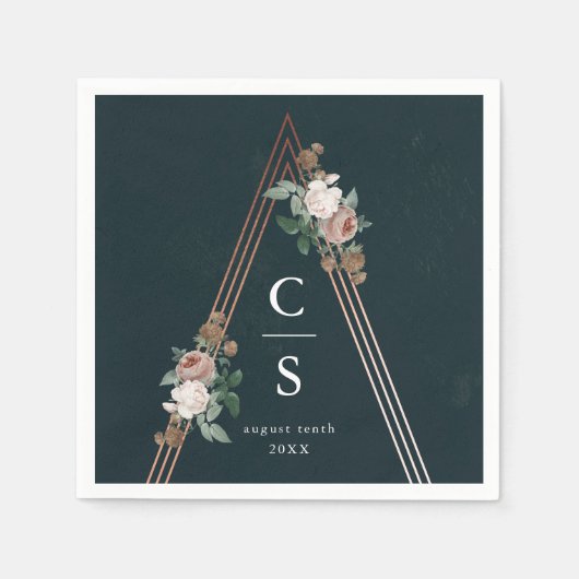 Boho Floral Wedding Serviette (Vorderseite)