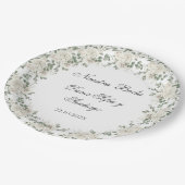 Boho Floral Wedding Spanish Pappteller (Schrägansicht)