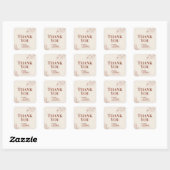 Boho Floral Wedding Square Sticker (Blatt)