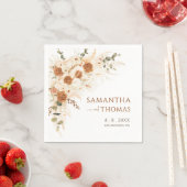 Boho Floral Wedding | Terracotta Calla Lily Serviette (Beispiel)