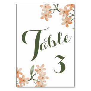 Boho Floral Wedding Tischnummer