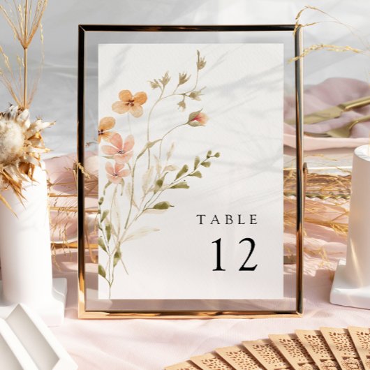 Boho Floral Wedding Tischnummer