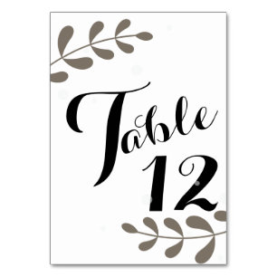 Boho Floral Wedding Tischnummer