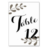 Boho Floral Wedding Tischnummer (Rückseite)