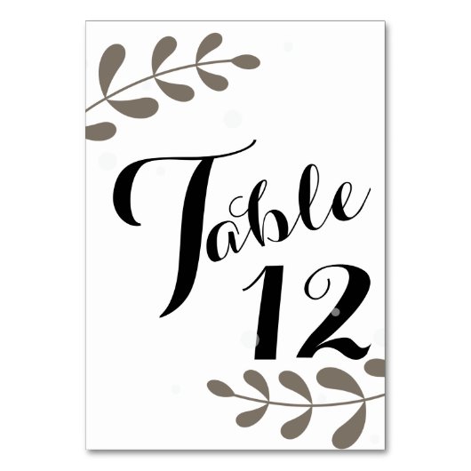 Boho Floral Wedding Tischnummer (Vorderseite)