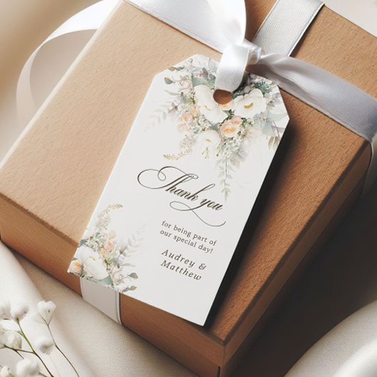 Boho Floral Wedding Vielen Dank Geschenkanhänger